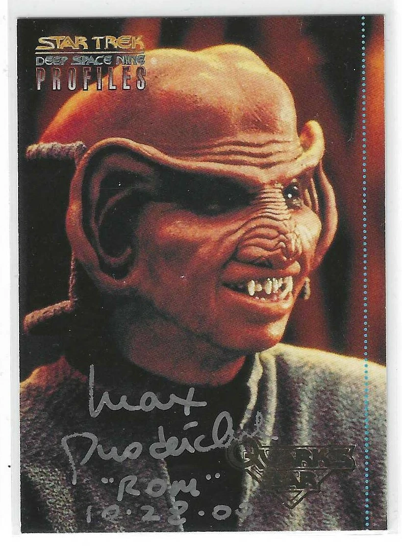 Max Grodenchik Signed 1997 Sky Box Star Trek DS9 Rom Card #6
