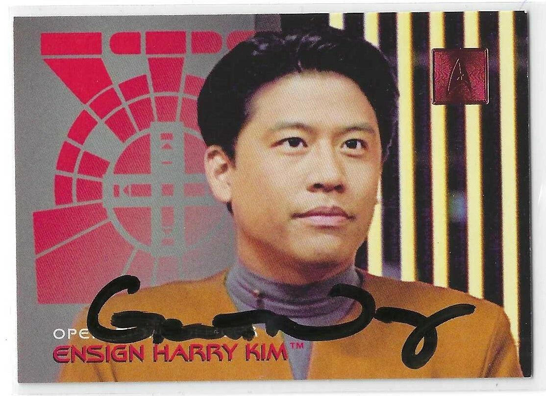 Garrett Wang Signed 1996 Sky Box Star Trek Voyager Harry Kim Card #188
