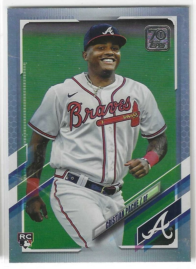 Christian Pache 2021 Topps Rookie Rainbow Foil Card #187 Atlanta Braves

