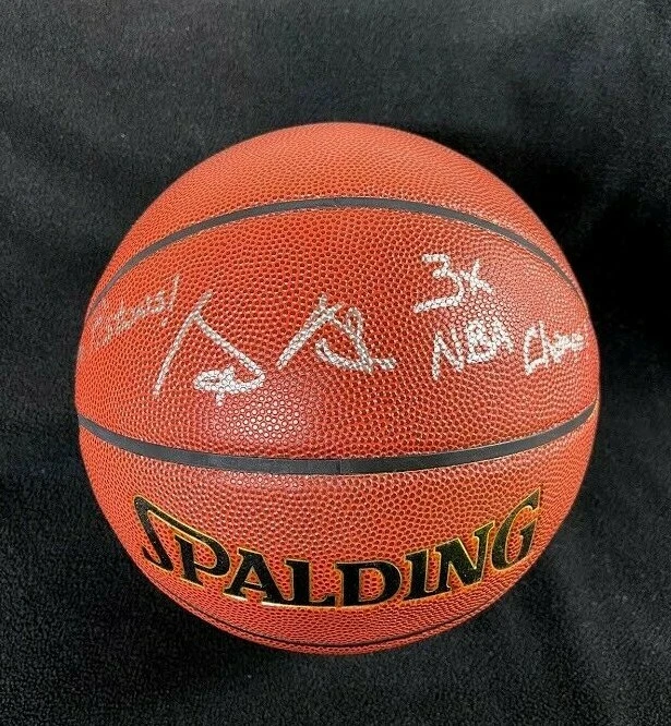 George Blaha Signed & Dual Inscribed Detroit Pistons NBA Basketball

