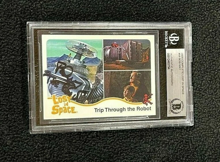 Bob May Singed 2005 Lost In Space Robot B9 Card #58 Beckett Authenticated
