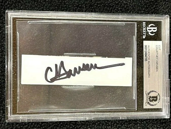 Courtney Hansen Signed Beckett Certified Cut Autograph NBC Sports Overhaulin'
