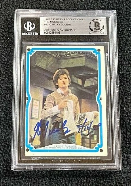 Mickey Dolensz Signed 1967 The Monkees Card #43-C Beckett Certified
