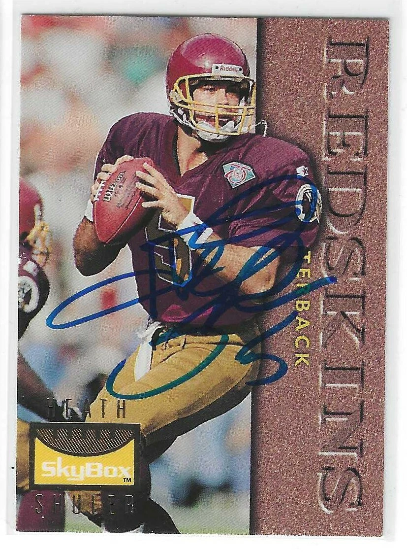 Heath Shuler Signed 1995 Sky Box Card #137 Washington Redskins
