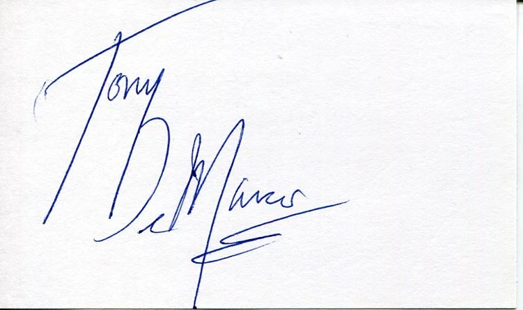 Tony DeMarco World Welterweight Boxing HOF Champ Signed Autograph
