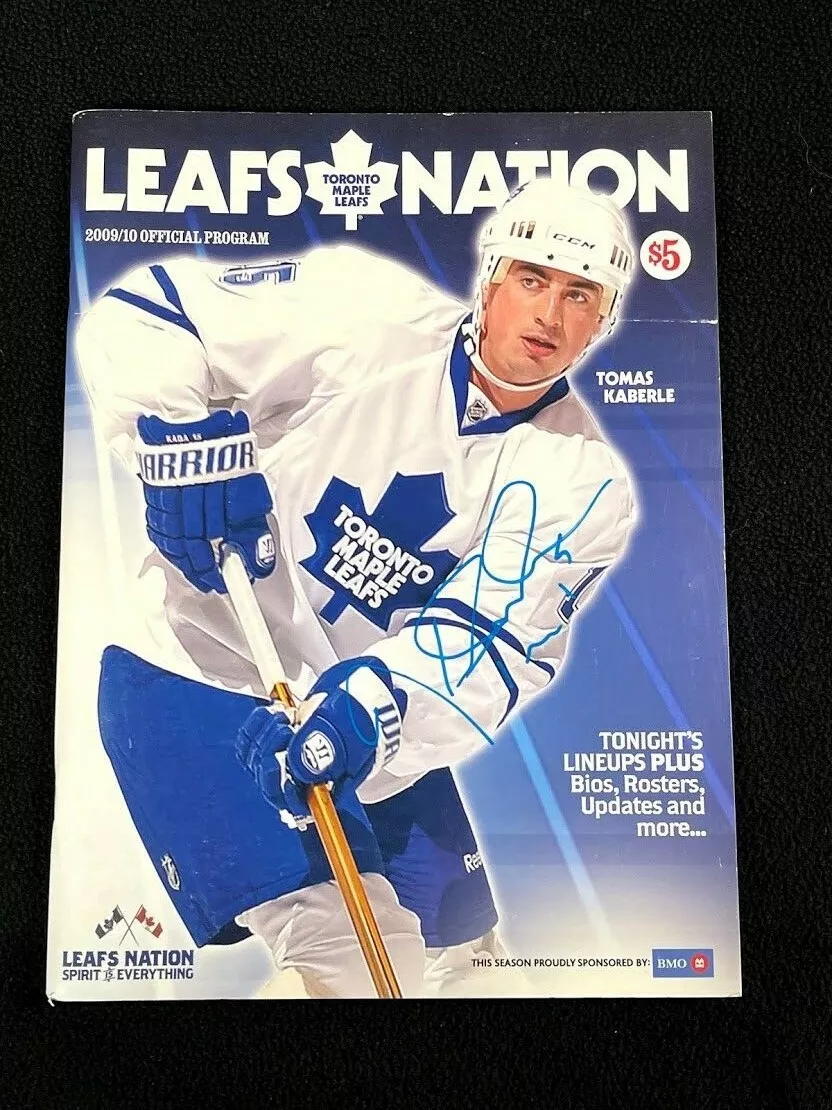 Tomas Kaberle Signed 2009/10 Toronto Maple Leafs Program
