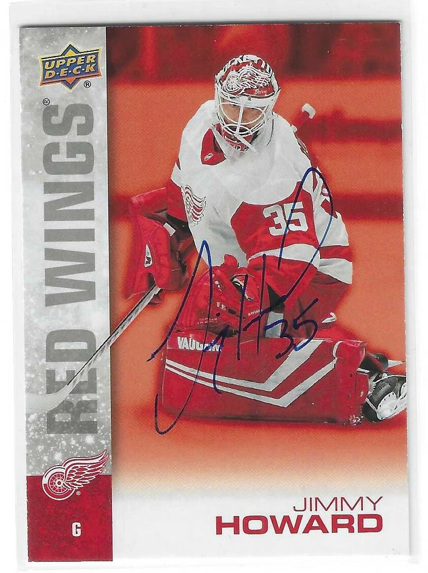 Jimmy Howard Signed 2019/20 UD Tim Hortons Card #16 Detroit Red Wings
