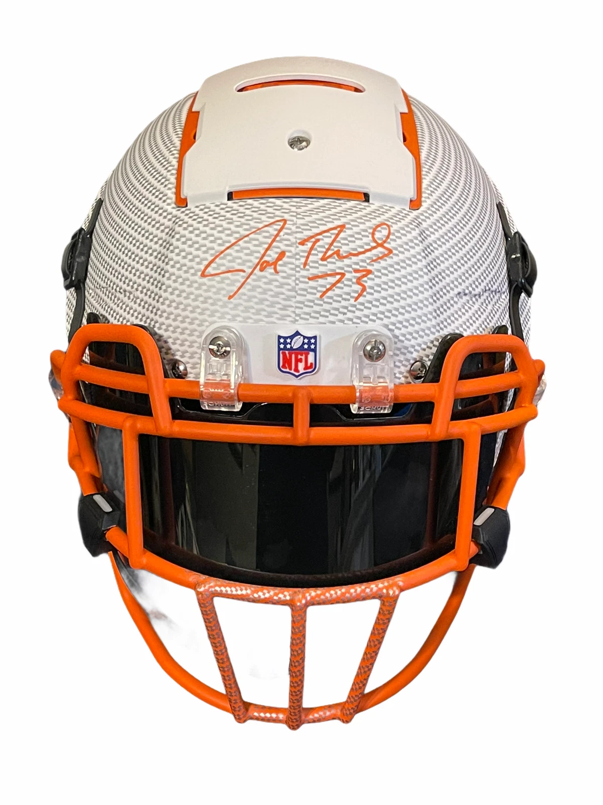 Joe Thomas Cleveland Browns Wisconsin Signed Autograph Authentic F7 Helmet JSA
