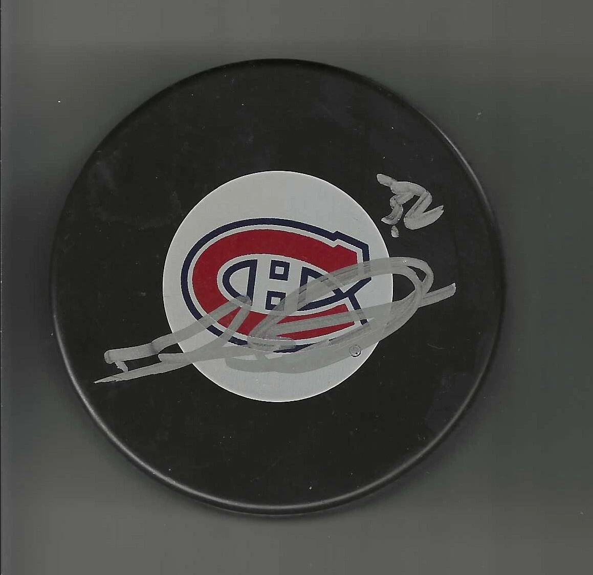 Travis Moen Signed Montreal Canadiens Puck
