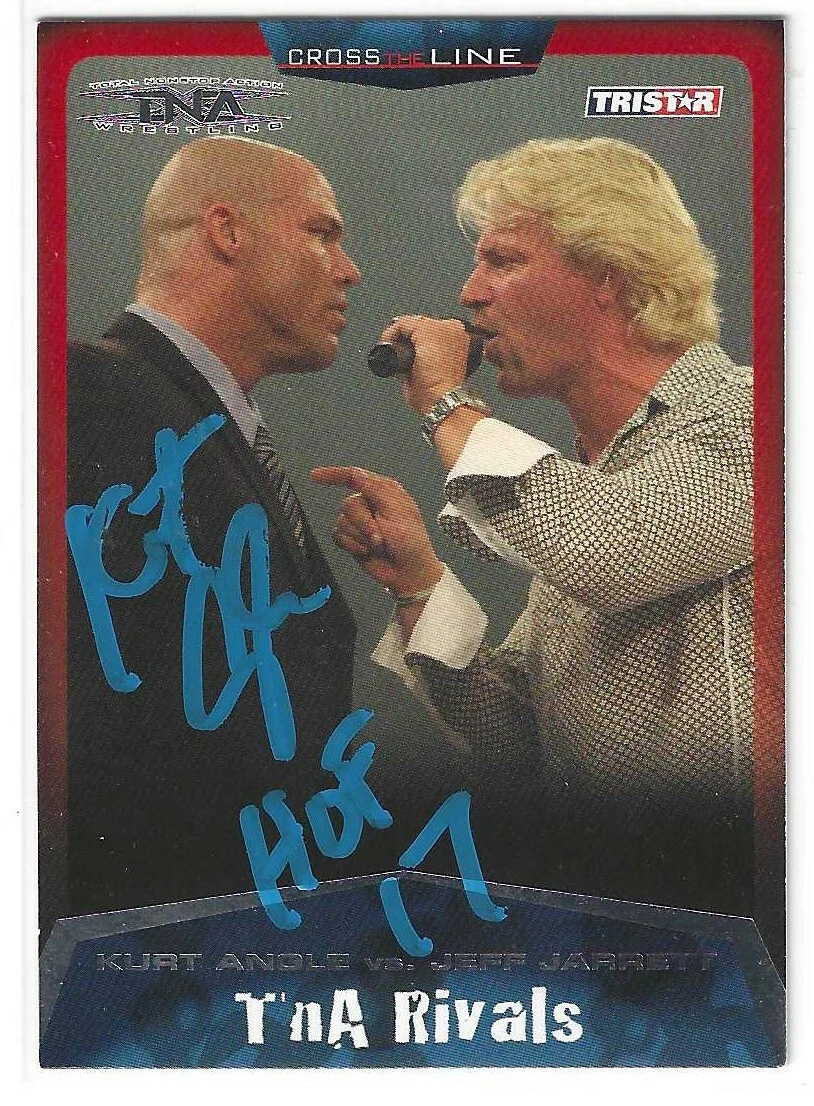 Kurt Angle Signed 2008 Tristar TNA Card #96 WWE
