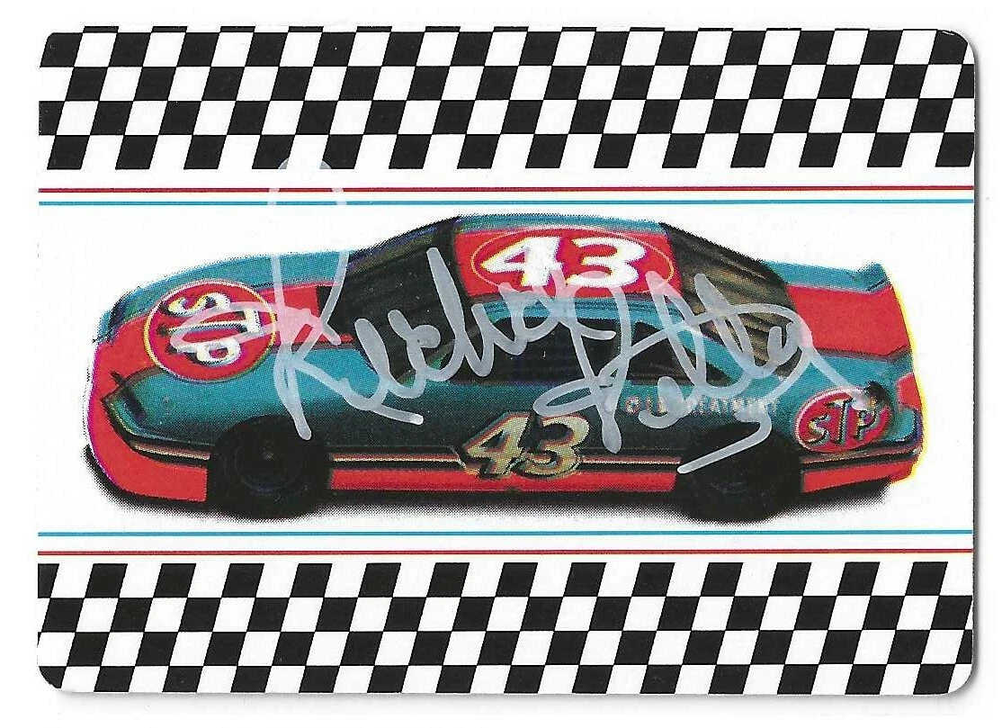 Richard Petty Signed 1992 STP Playing (6) Six Of Diamonds Card NASCAR
