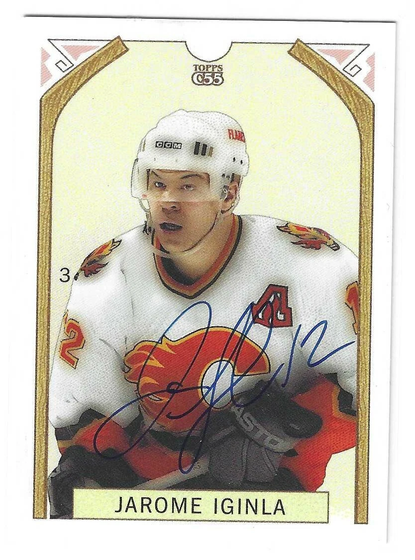 Jarome Iginla Signed 2004/05 Topps C55 Card #3 Calgary Flames
