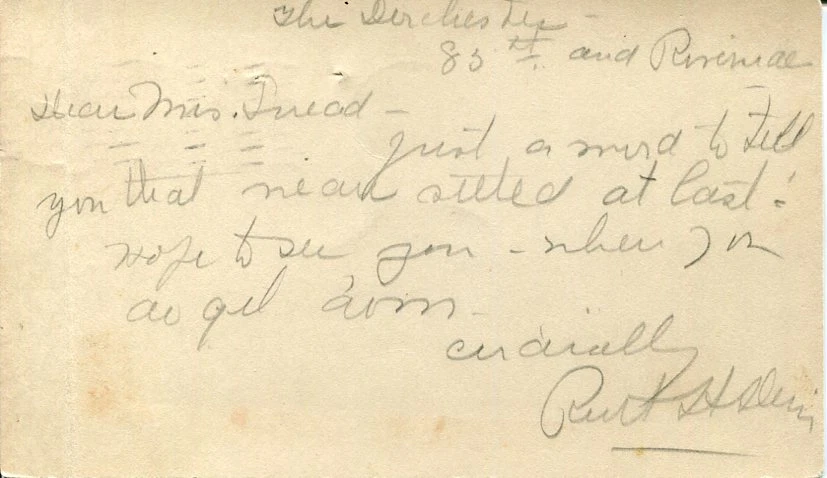 Ruth St. Denis Ballet Modern Dance Choreographer Signed Autograph Note ANS
