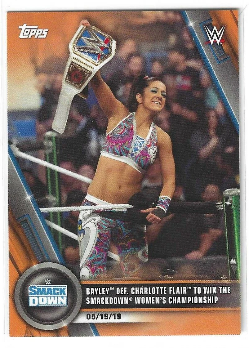 Bayley 2020 Topps Women's Division WWE Orange Parallel Card #32 06/50
