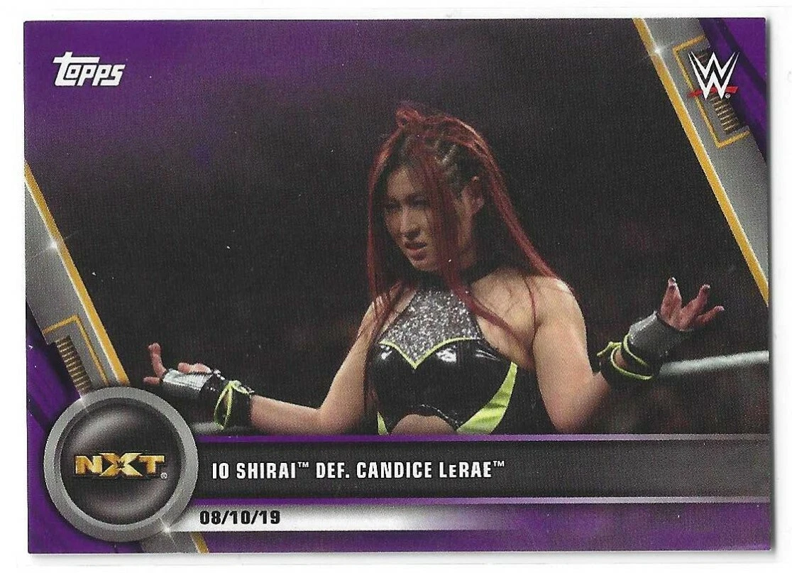 Io Shirai 2020 Topps Women's Division WWE Purple Parallel Card #60 58/99
