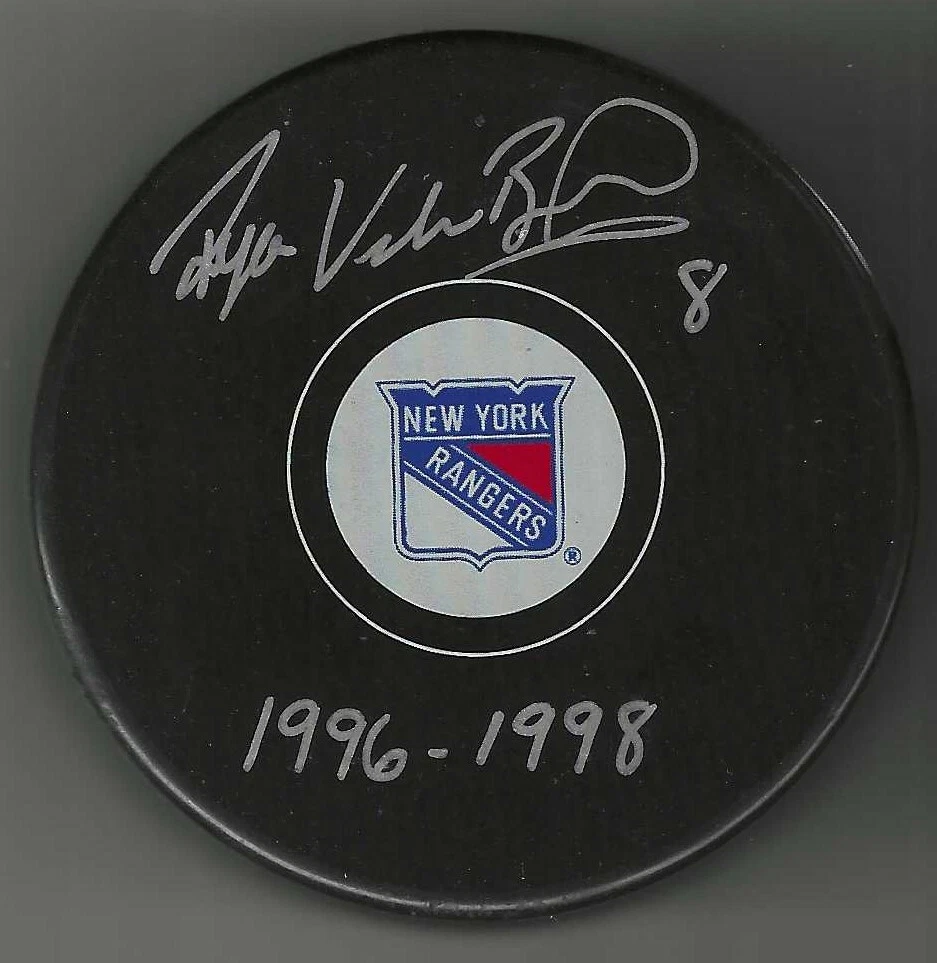 Ryan Vandenbussche Signed New York Rangers Puck
