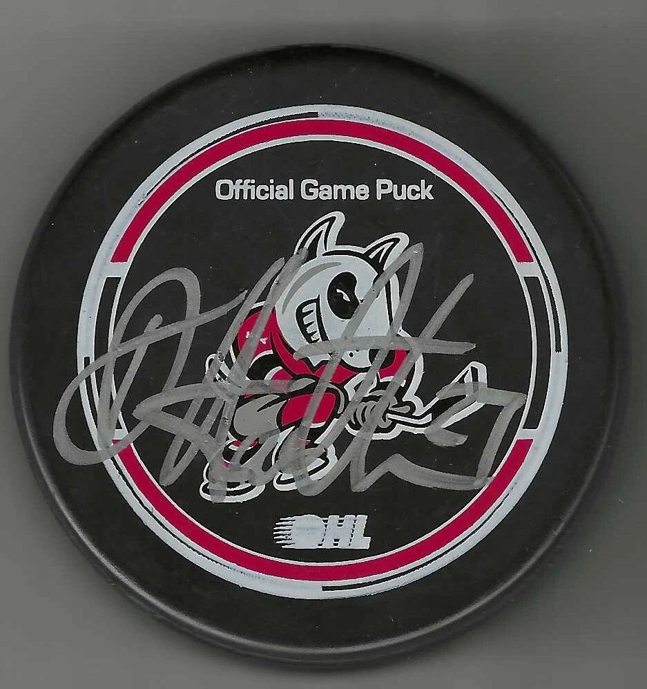 Dougie Hamilton Signed Niagara Ice Dogs Official Game Puck Carolina Hurricanes
