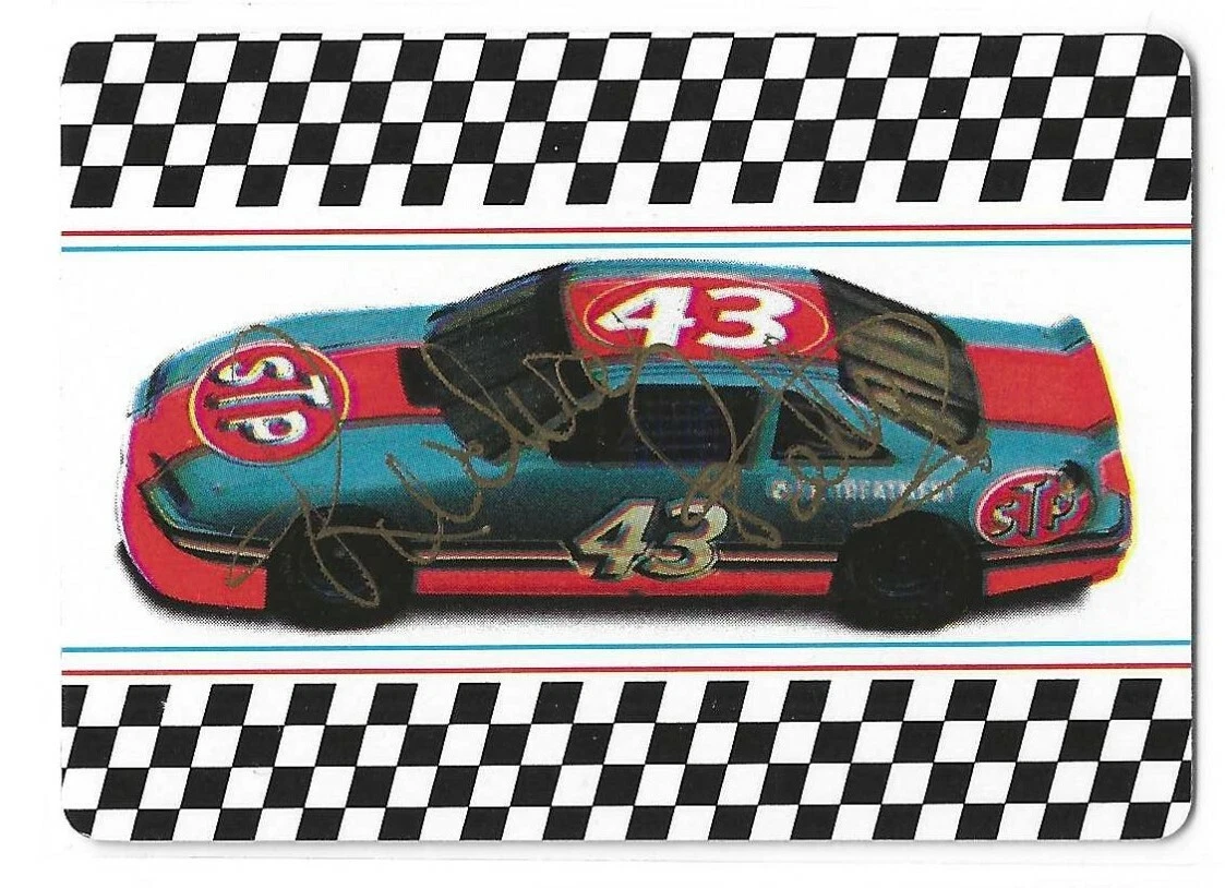 Richard Petty Signed 1992 STP Playing (7) Seven Of Diamonds Card NASCAR
