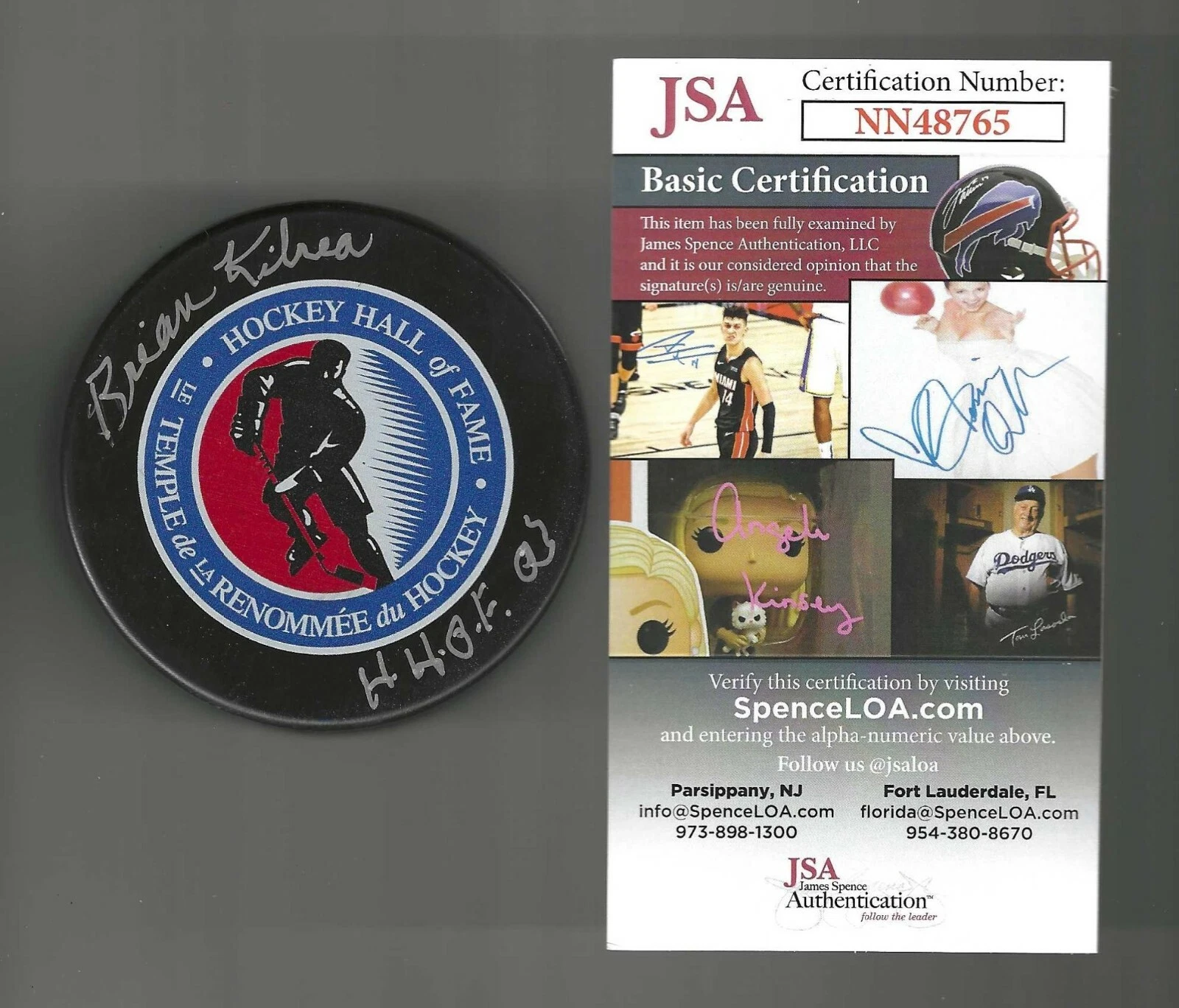 Brian Kilrea Signed & Inscribed Hockey Hall Of Fame Puck JSA COA Ottawa 67's
