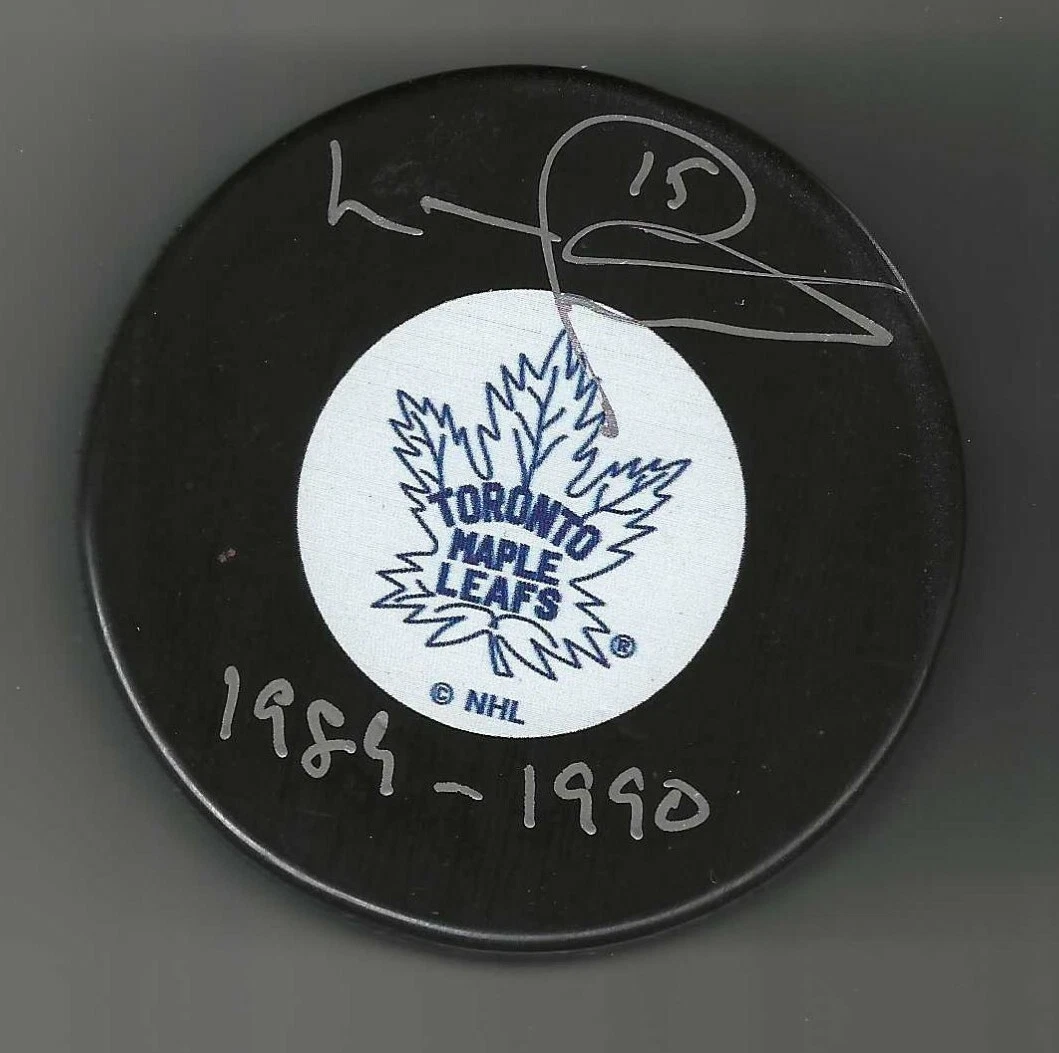 Lou Franceschetti Signed Toronto Maple Leafs Puck
