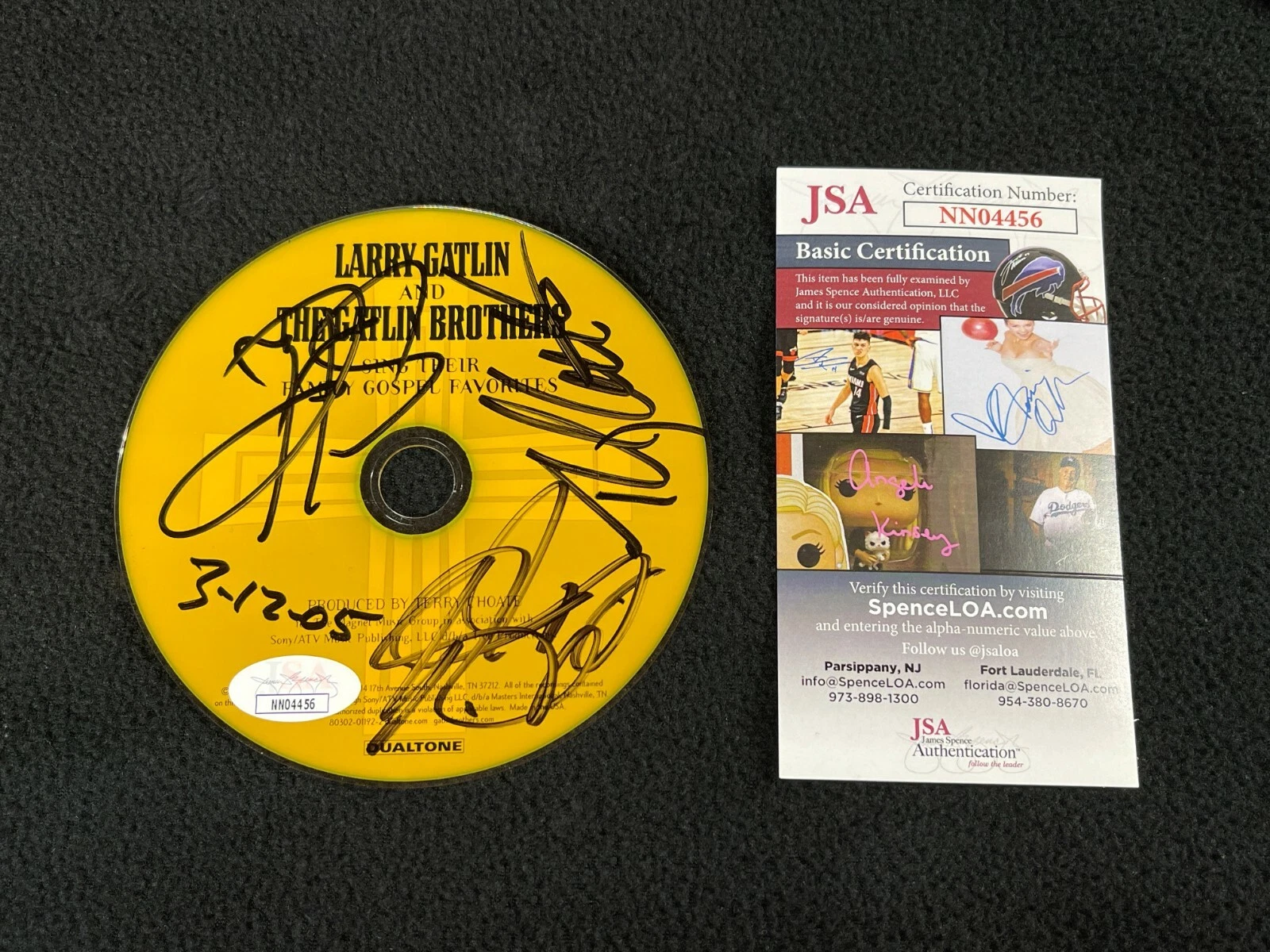 Larry Gatlin & The Gatlin Brothers Signed Gospel CD JSA COA
