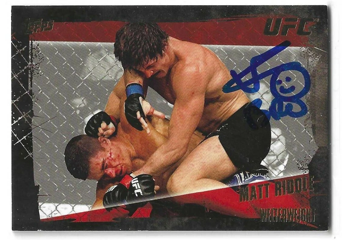 Matt Riddle Signed 2010 Topps UFC Gold Card #73
