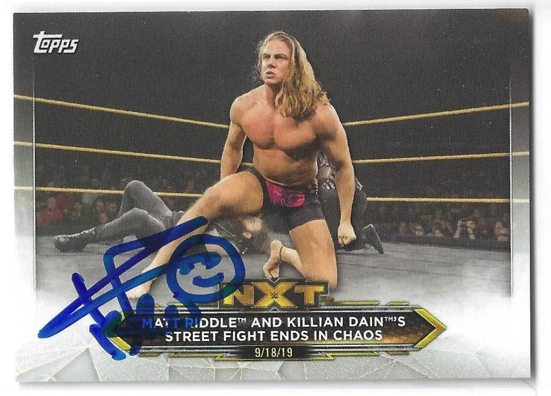 Matt Riddle Signed 2020 Topps NXT Card #30 WWE
