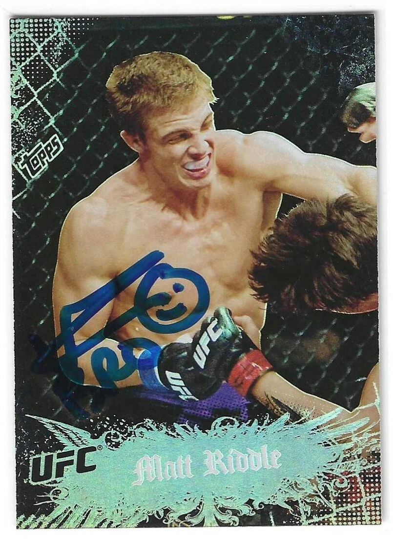 Matt Riddle Signed 2010 Topps UFC Card #50 WWE NXT
