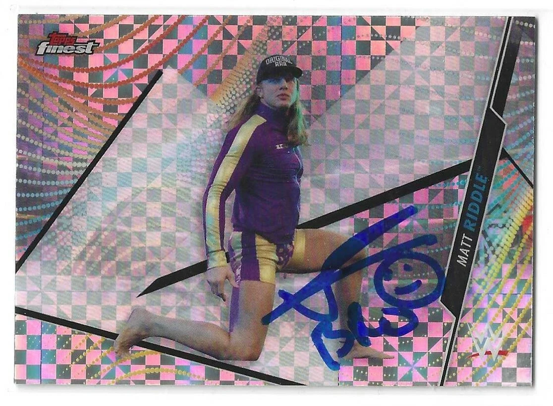 Matt Riddle Signed 2020 Topps WWE Finest X-Fractor Card #53 NXT

