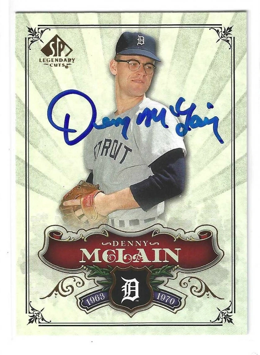 Denny McLain Signed 2006 SP Legendary Cuts Card #90 Detroit Tigers
