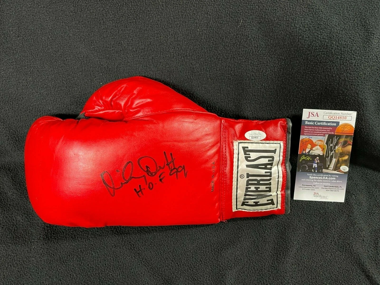 Mickey Duff Signed & Inscribed Everlast Boxing Glove JSA COA
