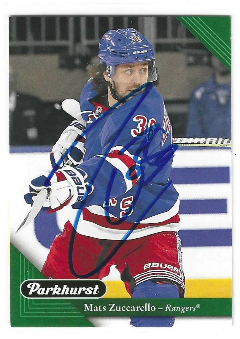 Mats Zuccarello Signed 2017/18 Parkhurst Card #155 New York Rangers
