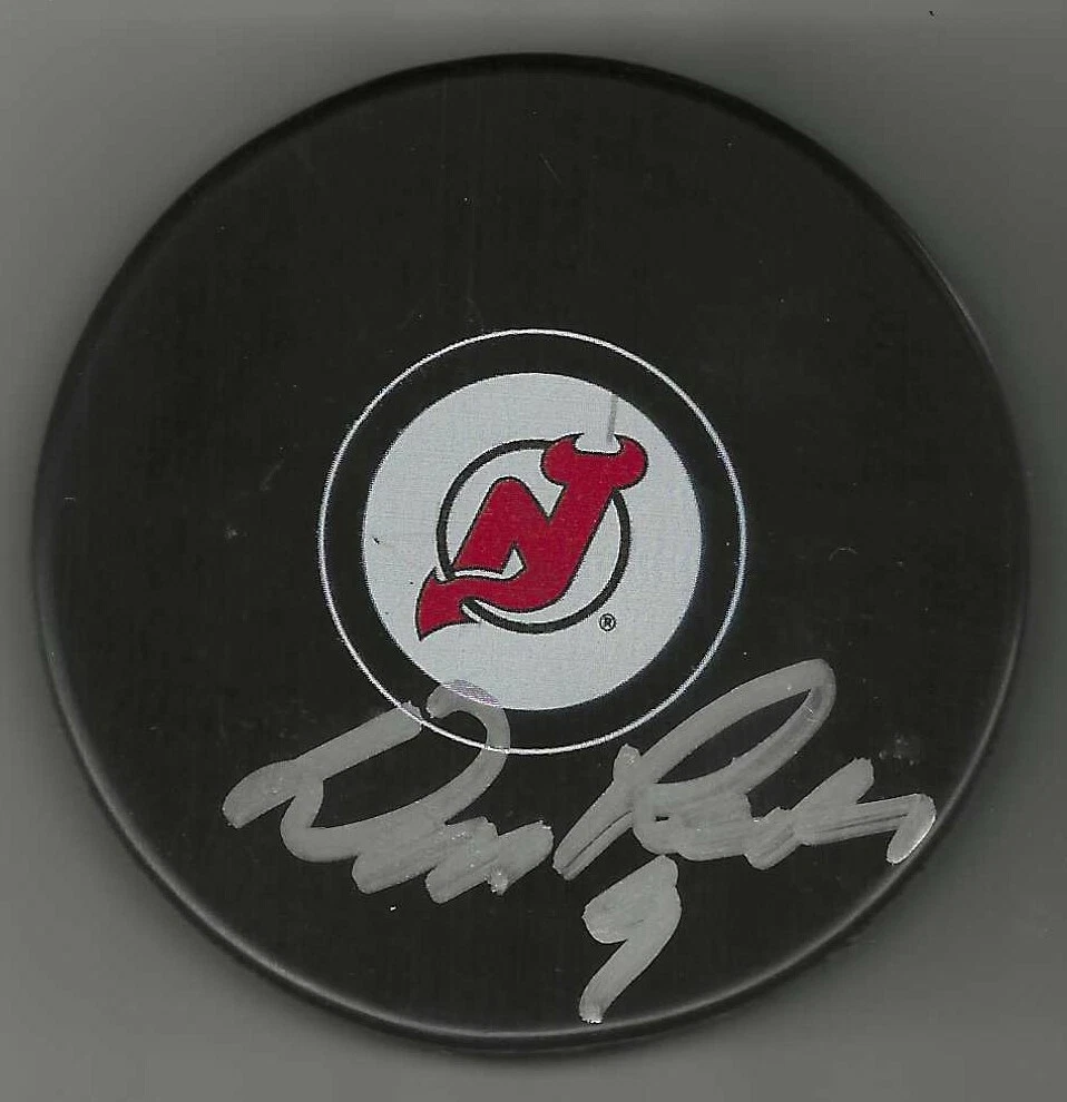 Don Lever Signed New Jersey Devils Puck
