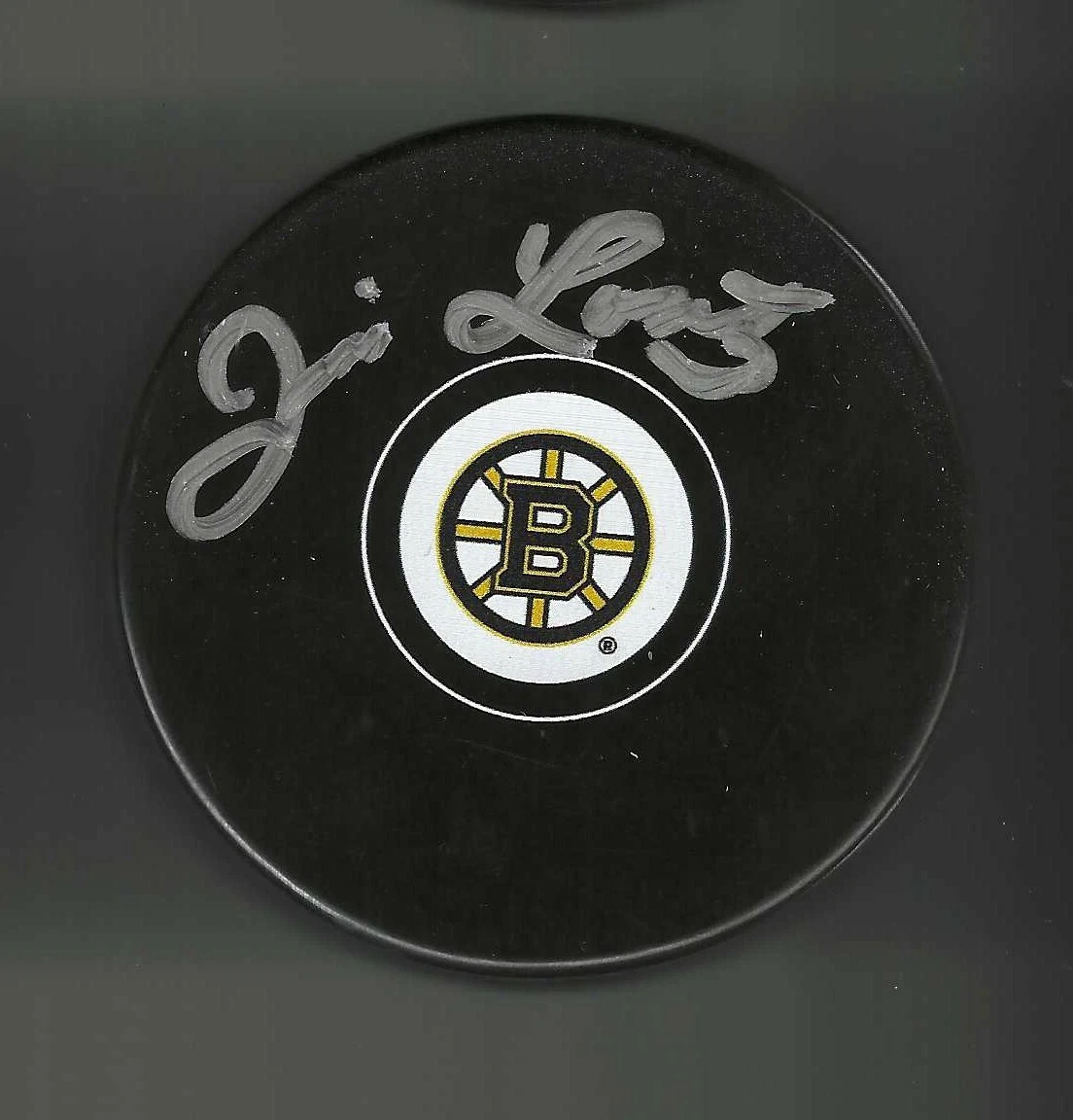 Jim Lorentz Signed Boston Bruins Puck
