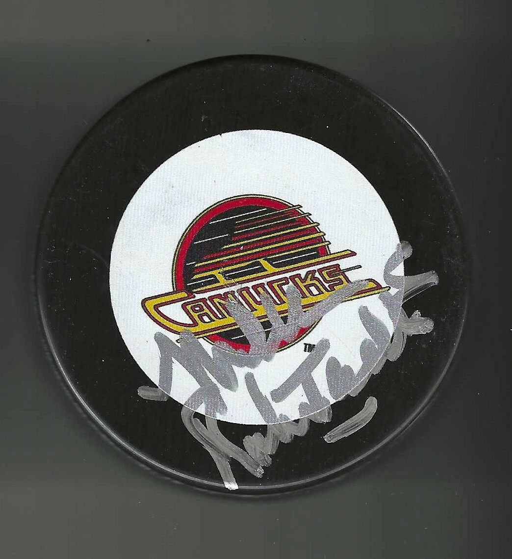 Mike Robitaille Signed Vancouver Canucks Puck
