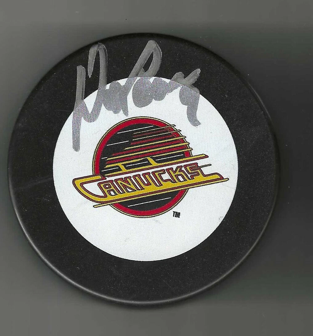 Don Lever Signed Vancouver Canucks Puck
