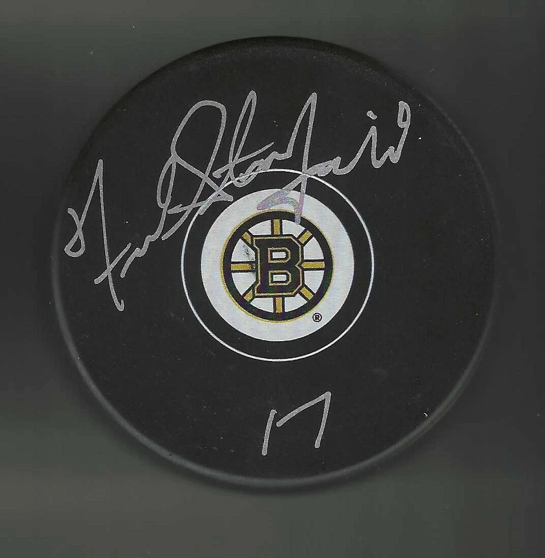 Fred Stanfield Signed Boston Bruins Puck
