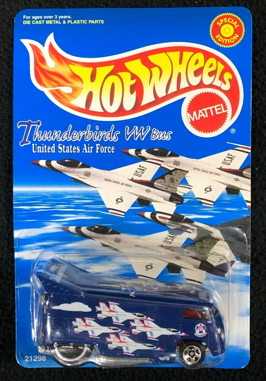 Hot Wheels USAF Thunderbirds VW Bus Special Edition W/Protective Case
