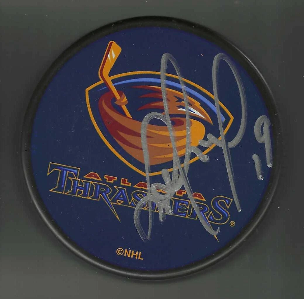 Scott Mellanby Signed Atlanta Thrashers Souvenir Puck
