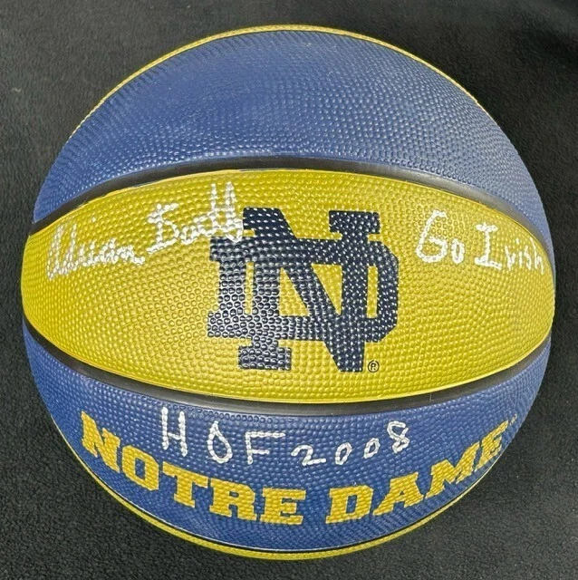 Adrian Dantley Signed & Inscribed Notre Dame Fighting Irish Basketball
