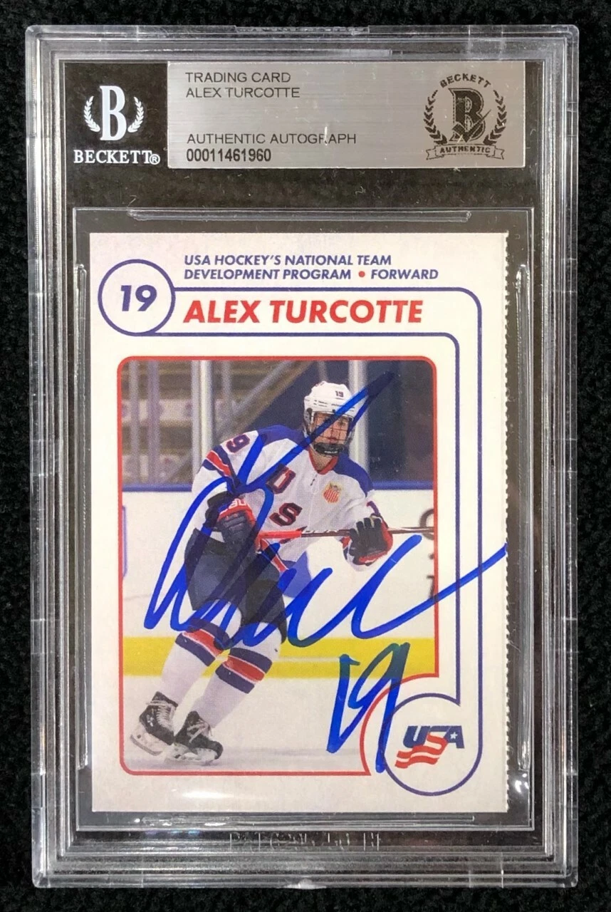 Alex Turcotte Signed USA NTDP Team Issued 1st Ever Card Beckett Certified Kings
