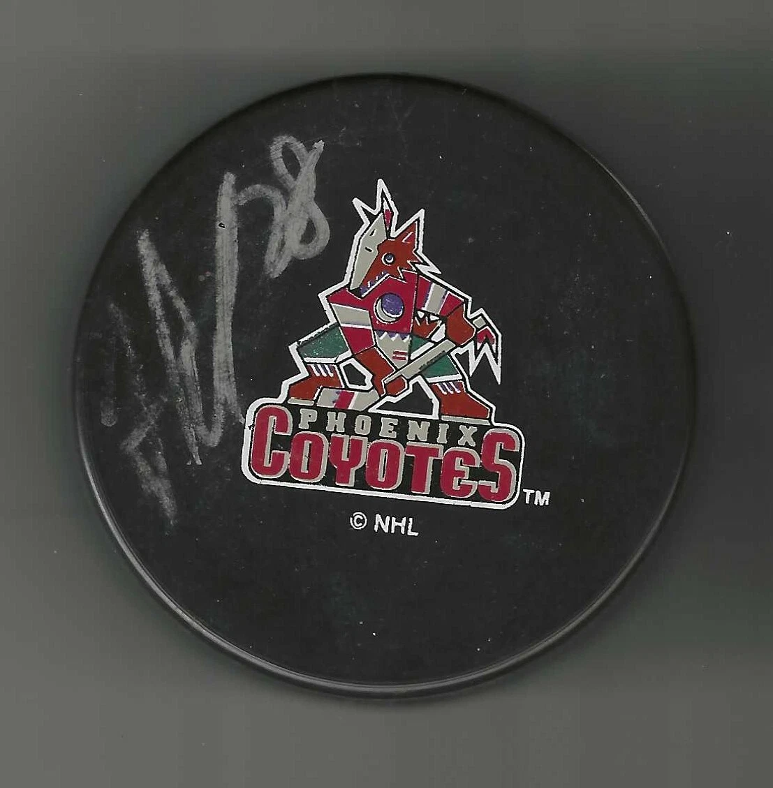 Jimmy Waite Signed Phoenix Coyotes Puck Arizona
