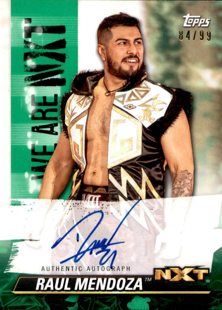 Raul Mendoza 2021 Topps NXT Authentic Autograph Green Card A-RM 84/99 WWE

