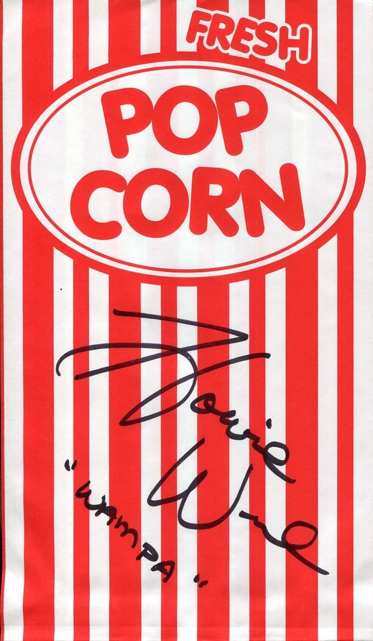 Howie Weed Star Wars Wampa Special Effects Signed Autograph Popcorn Bag
