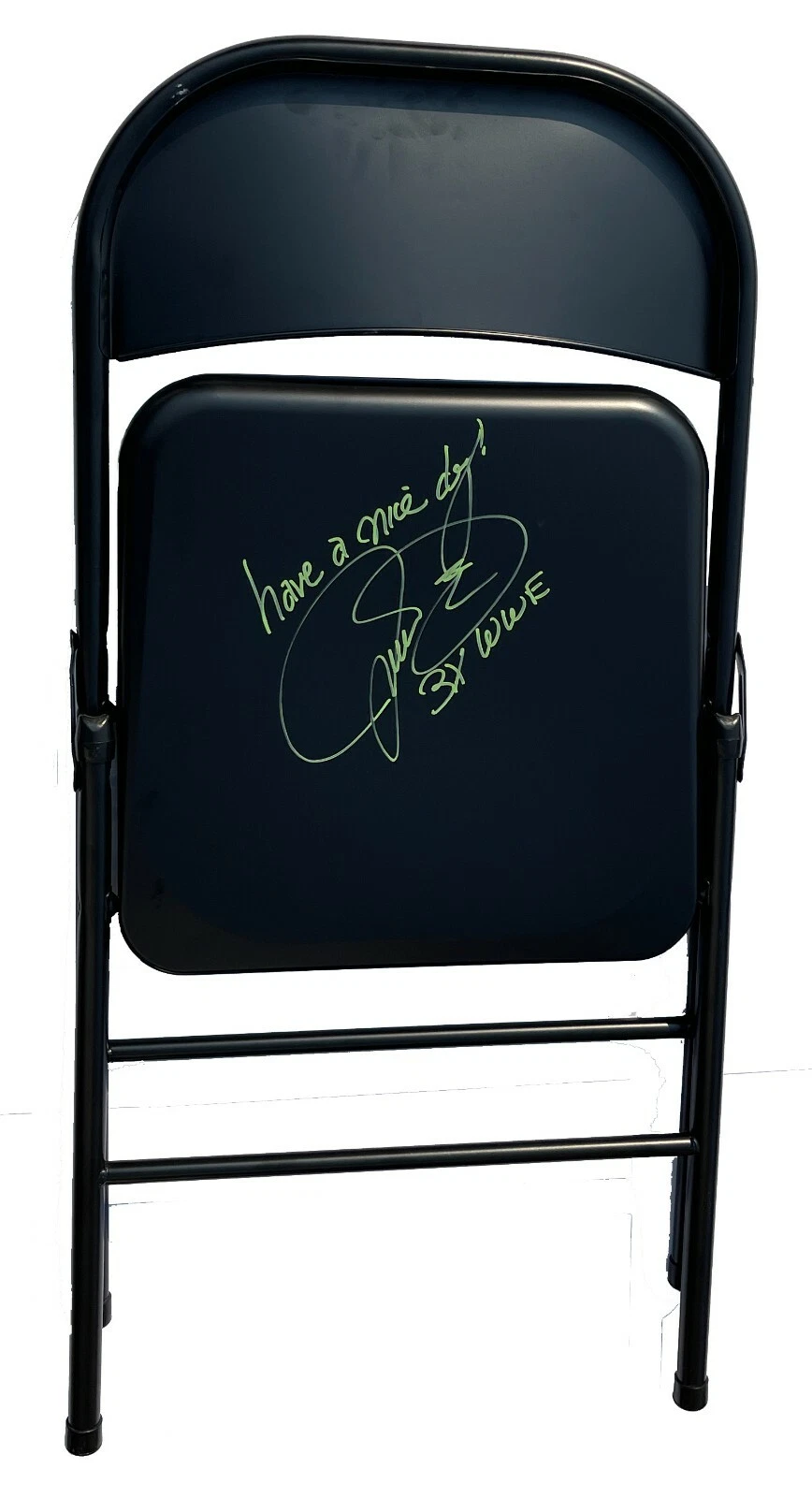 Mankind Signed & Inscribed Steel Chair WWE WWF WCW ECW TNA JSA COA
