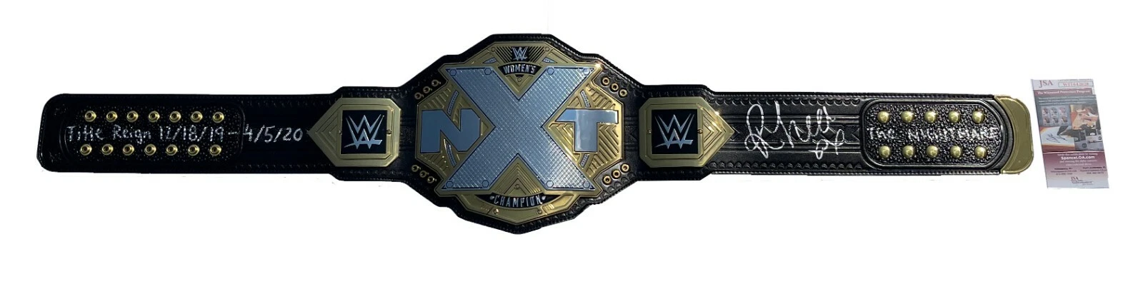 Rhea Ripley Signed Inscribed WWE NXT Women's Champion Replica Title Belt JSA COA
