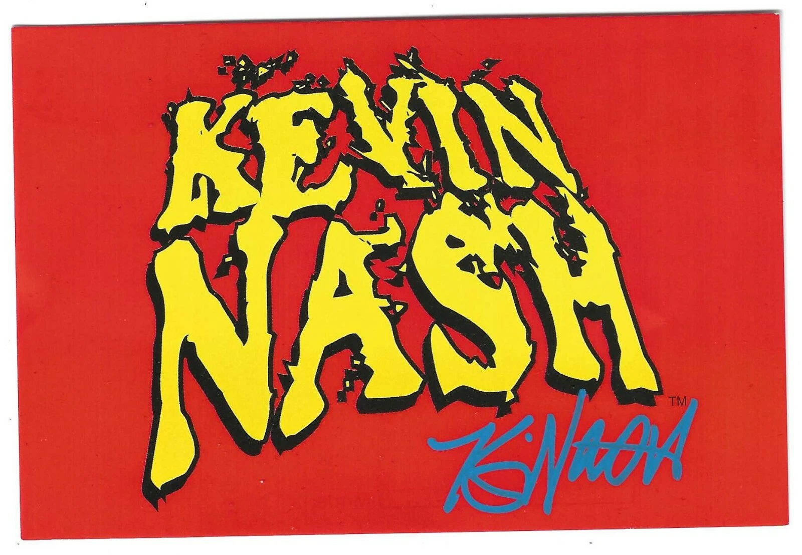 Kevin Nash (Diesel) Signed 1998 Panini WCW nWo Superstars Sticker Card #43 WWE
