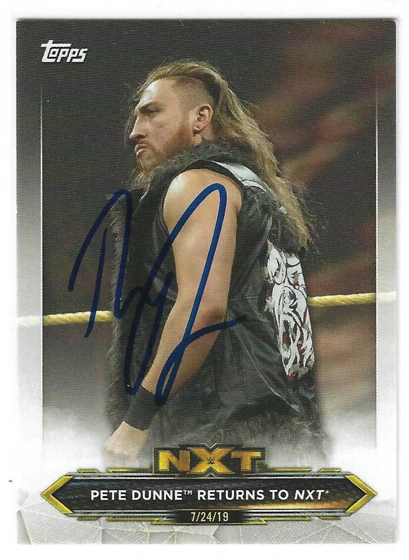 Pete Dunne Signed 2020 Topps WWE NXT Card #11
