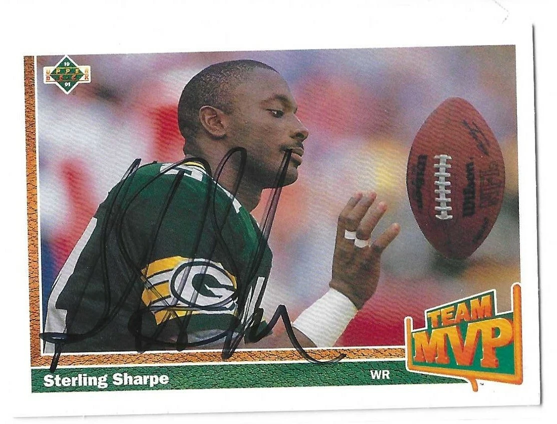 Sterling Sharpe Signed 1991 Upper Deck Card #459 Green Bay Packers
