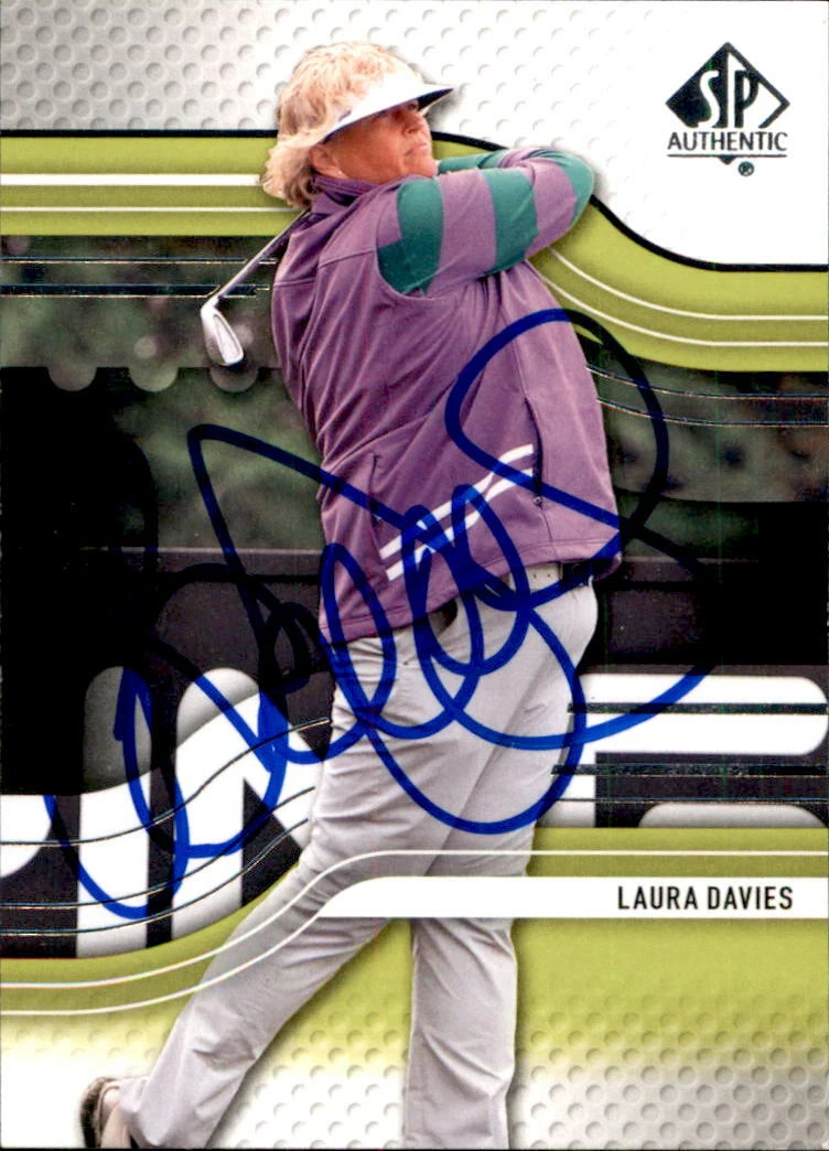Laura Davies Signed 2012 UD SP Authentic Golf Card #30 LPGA
